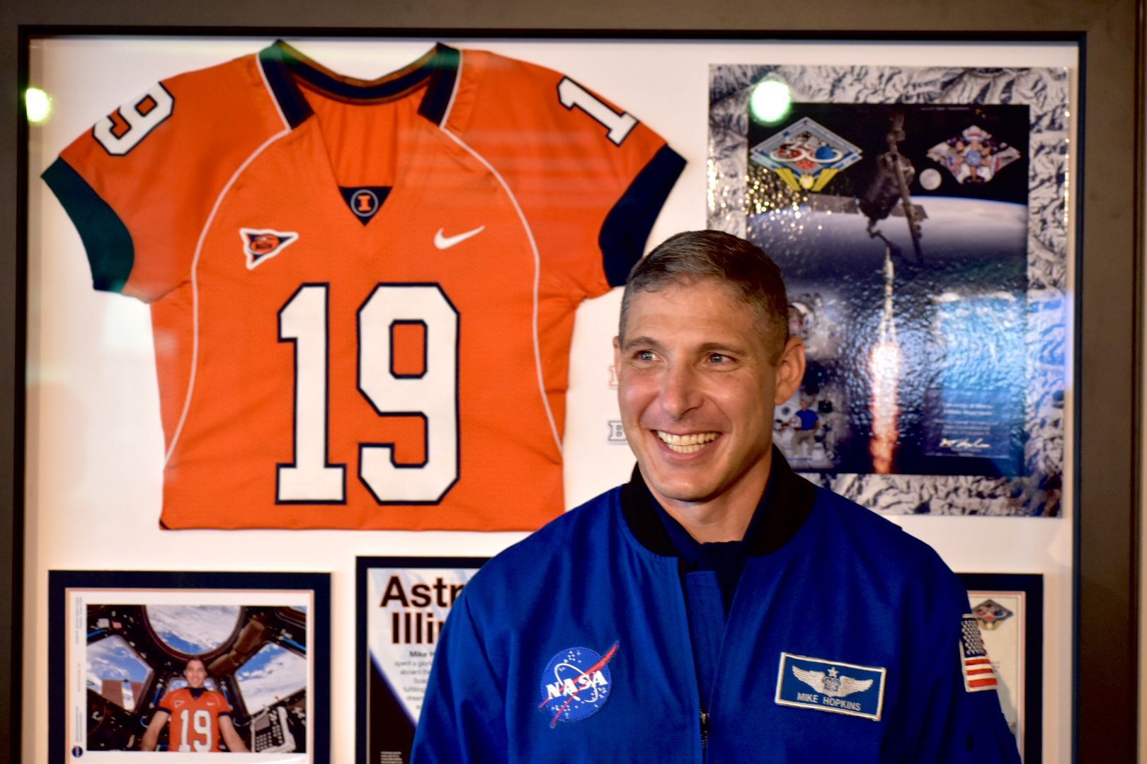 Photos: Former Illinois football player turned astronaut Mike Hopkins